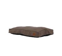 Ancol Dog Mattress in Brown Check - Comfortable Pet Accessory with Removable Outer - Puppy Cat Mat Sleeping Place - 75 x 60cm