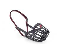 Ancol Dog Muzzle Gentle Strong Secure Basket Style for Aggressive Pets - Durable Plastic Biting Control Clear - 28cm L x 9.5cm W - Size 7