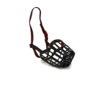 Ancol Dog Muzzle Gentle Strong Secure Basket Style for Aggressive Pets - Durable Plastic Biting Control Black - 30cm L x 10.5cm W - Size 8