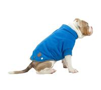 Ancol Dog Polar Fleece in Blue - Snug Fit Pet Jumper with Hook and Loop Tab, Ribbed Sleeves and Chest - Reflective Edging Puppy Apparel - S