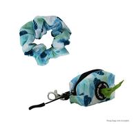 Ancol Dog Poop Bag and Scrunchie Leaf Patterned - Sturdy Waste Bag Dispenser - Cute Puppy Matching Pet Accessories