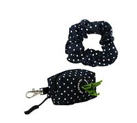 Ancol Polka Patterned Dog Poop Bag and Scrunchie Set Durable Lightweight Stylish Cute Matching Sturdy Zip Waste Bag Dispenser Pet Puppy Accessories