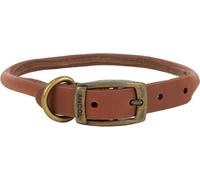 Ancol Dog Puppy Collar Heritage Leather Round Rolled Chestnut Brown Size 1-8