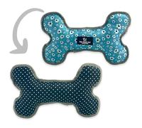 Ancol Daisy Polka Patterned Reversible Cuddly Plush Dog Puppy Pet Bone Toy 28cm