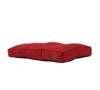 Ancol Donut Dog Bed in Red Tartan - Comfortable Pet Accessory with Removable Outer - Puppy Cat Mat Sleeping Place - 100 x 70cm