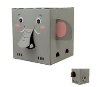 Ancol Elephant Catnip Cat Scratcher Box - Cardboard Play House for Indoor Kittens - Easy Assemble Scratch Toy Small Pets Activity Centre