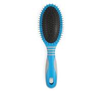 Ancol Ergo Pin Brush Blue Grooming Tool for Long Wiry Silky and Curly Coats - Gentle Round Ended Pins for Detangling and Removing Loose Fur