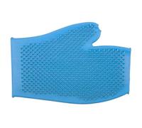 Ancol Ergo Rubber Grooming Glove for Dogs - Massaging, Cleans & Promotes Healthy Skin & Coat - Blue