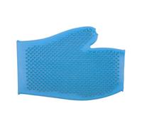 Ancol Ergonomic Curly Short Long Pet Coat Rubber Dog Blue Grooming Glove Animal Hair Grooming Accessory
