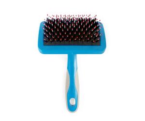 Ancol Ergonomic Short Bristles Hedgehog Slicker Pet Hair Grooming Brush Comb, Small