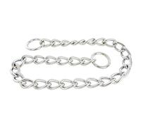 Ancol Extra Heavy Dog Check Chain in Silver - Lightweight Adjustable Choke Collar for Puppy Pet Obedience Training - Chrome Plated Mild Steel Welded Links - 70cm