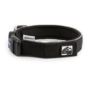 Ancol Extreme Ultra Padded Weatherproof Dog Collar - Black Heavy Duty Reflective Training Collar for Dogs and Puppies - Adjustable Comfort Fit for Neck Size 26-36cm - Size 2