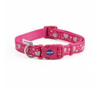 Ancol Fashion Collar Pink Reflective Hearts Adjustable 30-50Cm, Medium
