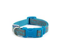 Ancol Fashion Nylon Adjustable Collar Blue Paw 20-30cm SZ1-2