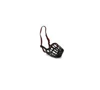 Ancol Gentle Strong Secure Comfortable Plastic Black/Red Muzzle Biting Control Size 8, 30 x 10.5cm
