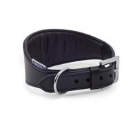 Ancol Greyhound Padded Adjustable Comfortable Durable Safe Black Dog Collar Pet Training Accessory, 34-43 Cm