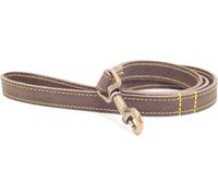 Ancol Handcrafted Heavy Duty Sable Timberwolf Leather Dog Lead - Soft Supple Le