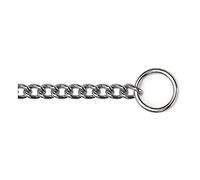 Ancol Heavy Check Chain Dog Collar (Size 7) (Silver)