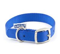 Ancol Heritage Nylon Adjustable Dog Collar - Blue Durable Pet Training Accessory with Quick Release Buckle - 39-48cm Size 5