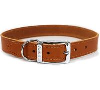 Ancol Heritage Comfortable Die Cast Fitting Leather Dog Collar - Tan Bridle Leat