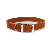 Ancol Heritage Comfortable Die Cast Fitting Leather Dog Collar - Tan Bridle Leather Pet Training Accessory - Durable Supple Design for Puppies and Dogs - 26-31cm Size 2