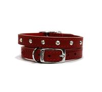 Ancol Heritage Comfortable Stylish Leather Sewn Studded Collar Pet Training Accessory 45 cm, Size 4