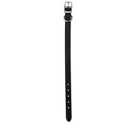 Ancol Heritage Diamond Leather Dog Collar - Black English Bridle Leather with Embossed Diamond Quilt Design - Neck Size 22-26cm / XS