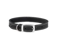 Ancol Heritage Durable Leather Dog Collar - Black Bridle Leather Puppy Pet Training Accessory - Die Cast Fitting for Strength and Comfort - 55-63cm Size 8