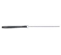 Ancol Leather Fine Chain Lead Black 87cm