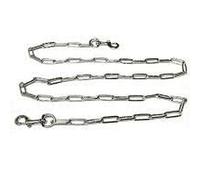 Ancol Heritage Heavy Kennel Chain - Silver Steel Durable Dog Tether with Heavy Duty Trigger Hooks - Secure Kennel or Garden Use - 225cm