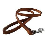Ancol Heritage Leather Dog Lead - Tan Bridle Leather Durable Walking Accessory with Heavy Gauge Metal Fittings - 1m x 12mm Size 1-3