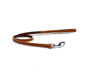 Ancol Heritage Leather Dog Lead - Tan Bridle Leather Durable Walking Accessory with Heavy Gauge Metal Fittings - 1m x 19mm