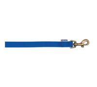 Ancol Heritage Nylon Dog Lead Blue Strong Durable Weatherproof Silky Webbing Neoprene Handle Comfortable Grip Trigger Hook Pet Puppy Walking Accessory 1m x 25mm