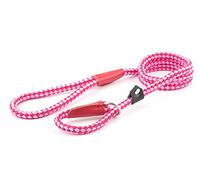 Ancol Heritage Nylon Rope Slip Lead, 1.5 m Length x 8 mm Width, Raspberry, Transparent
