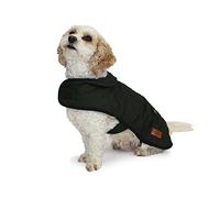 Ancol Heritage Quilted Dog Coat Puppy Pet Winter Jacket Dark Green Fleece Lined Warm Waterproof Reflective Edging Hook Loop Fastening Adjustable Leg Straps X Large