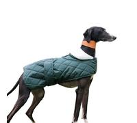 Ancol Heritage Quilted Hound Dog Coat - Warm Lining Snugly Fit Pet Outerwear with Hook and Loop Straps - Puppy Winter Jacket 43cm - M