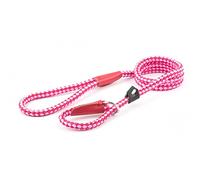Ancol Heritage Nylon Rope Slip Lead for Dog, 120 cm x 10 mm/120 cm x 12 mm/150 cm x 12 mm, Raspberry