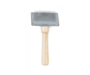 Ancol Heritage Wooden Handle Soft Slicker Brush - Medium