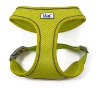 Ancol Hi Vis Mesh Padded Dog Harness Lime - Poly Weave Webbing Reflective Band - Lightweight Breathable Adjustable Comfortable Puppy Pet Training Accessory - XS - 28-40cm