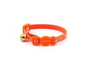 Ancol Hi Viz Kitten Collar - Orange - 11-20cm