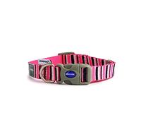Candy Stripe Made From Dog Collar - Hot Pink / 30 - 50cm Neck