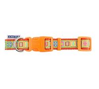 Ancol Indulgence Orange Squares Adjustable Collar, 45 - 70 cm Length