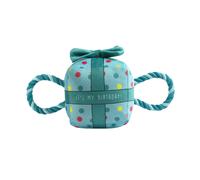 Ancol Its My Birthday Present Small 20cm Blue Soft Plush With A Squeak