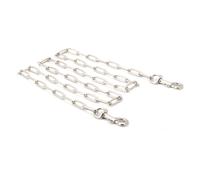 Ancol Heritage Heavy Kennel Chain - Silver Steel Durable Dog Tether with Heavy Duty Trigger Hooks - Secure Kennel or Garden Use - 180cm