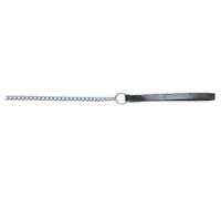 Ancol Leather Medium Chain Lead Black 80cm