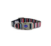 Candy Stripe Made From Dog Collar - Navy / 30 - 50cm Neck