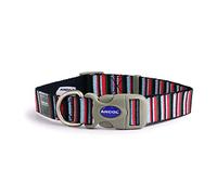 Candy Stripe Made From Dog Collar - Navy / 45 - 70cm Neck