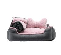Ancol Made From Pink Dog Bed Soft Machine Washable Warm Non Slip Base Pet Puppy Cushion 60x50cm