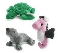 Ancol Made From Mini Turtle Seal And Seahorse Dog Toy - One Size