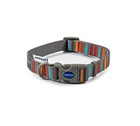 Ancol Made From Recycled Dog Collar Orange Candy Stripe Eco Friendly Strong Secure Quick Release Buckle Pet Puppy Neckband - 45-70 cm - Size 5-9